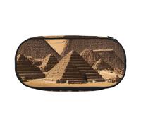 Pyramides d'Égypte avec compartiments zippés, trousse à crayons, sac de rangement portable pour cosmétiques