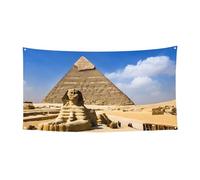 Pyramides d'Égypte - Bannière imprimée pour festival - Polyester sur une face avec œillets métalliques pour événements en plein air, marchés de Noël et fêtes