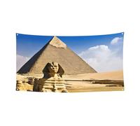 Pyramides d'Égypte - Bannière imprimée pour festival - Polyester sur une face avec œillets métalliques pour événements en plein air, marchés de Noël et fêtes