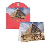 Pyramides d'Égypte Cartes d'anniversaire avec enveloppes Cartes de notes pour toutes les occasions Comprend une carte de vœux vierges Cartes de condoléances Cartes Thinking Of You