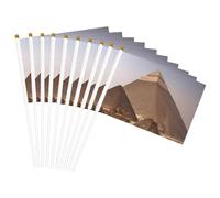 Pyramides d'Égypte Drapeau à main polyvalent pour mariage, anniversaire, vacances, décoration sportive, défilé