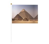 Pyramides d'Égypte Drapeau double face à manivelle 14 x 20,8 cm, utilisé pour la décoration de fête de vacances, les compétitions