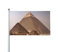 Pyramides d'Égypte Drapeau imprimé 9,1 x 1,5 m Bannière décorative de jardin, cour, décoration de fête intérieure ou extérieure