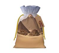 Pyramides d'Égypte Petite pochette avec cordon de serrage pour cadeaux, sac cadeau réutilisable, pour les fêtes et les cadeaux de fête