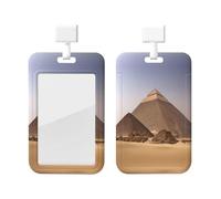 Pyramides d'Égypte - Porte-badge - Porte-carte d'identité - Avec cordon de cou amovible