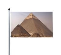 Pyramides d'Égypte pour intérieur et extérieur - Drapeau double face - Bannière décorative de jardin - Taille 0,9 x 1,5 m