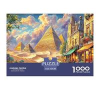 Pyramides d'Égypte Puzzle 1000 Pièces pour Tous Âges - Jeu Éducatif en Papier Recyclé, Défi Et Décoration pour La Maison 52x38cm/1000pcs