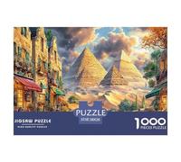 Pyramides d'Égypte Puzzle 1000 Pièces pour Tous Âges - Jeu Éducatif en Papier Recyclé, Défi Et Décoration pour La Maison 38x26cm/1000pcs