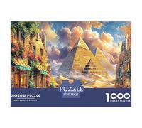 Pyramides d'Égypte Puzzle 1000 Pièces pour Tous Âges - Jeu Éducatif en Papier Recyclé, Défi Et Décoration pour La Maison 38x26cm/1000pcs