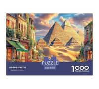Pyramides d'Égypte Puzzle 1000 Pièces pour Tous Âges - Jeu Éducatif en Papier Recyclé, Défi Et Décoration pour La Maison 70x50cm/1000pcs