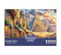 Pyramides d'Égypte Puzzle 1000 Pièces pour Tous Âges - Jeu Éducatif en Papier Recyclé, Défi Et Décoration pour La Maison 38x26cm/1000pcs