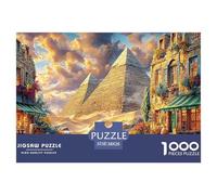 Pyramides d'Égypte Puzzle 1000 Pièces pour Tous Âges - Jeu Éducatif en Papier Recyclé, Défi Et Décoration pour La Maison 38x26cm/1000pcs