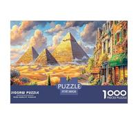 Pyramides d'Égypte Puzzle 1000 Pièces pour Tous Âges - Jeu Éducatif en Papier Recyclé, Défi Et Décoration pour La Maison 38x26cm/1000pcs