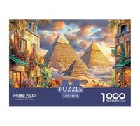 Pyramides d'Égypte Puzzle 1000 Pièces pour Tous Âges - Jeu Éducatif en Papier Recyclé, Défi Et Décoration pour La Maison 52x38cm/1000pcs