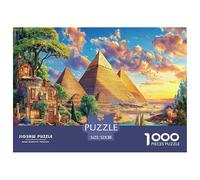Pyramides d'Égypte Puzzle 1000 Pièces pour Tous Âges - Jeu Éducatif en Papier Recyclé, Défi Et Décoration pour La Maison 52x38cm/1000pcs
