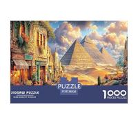 Pyramides d'Égypte Puzzle 1000 Pièces pour Tous Âges - Jeu Éducatif en Papier Recyclé, Défi Et Décoration pour La Maison 38x26cm/1000pcs