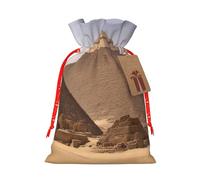 Pyramides d'Égypte Sacs cadeaux réutilisables avec cordon de serrage pour fêtes, friandises, accessoires ou souvenirs