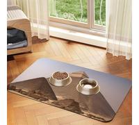 Pyramides d'Égypte Tapis d'alimentation pour animal domestique Tapis pour gamelle d'eau et nourriture pour chiens Tapis distributeur d'eau Accessoires pour chiens