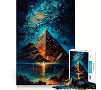 Pyramides du désert Rocheux Puzzle de 1000 pièces pour Adultes Améliore la mémoire Paisible et Amusant Bords Nets pour Les fêtes (38x52cm)