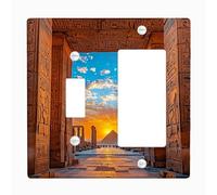 Pyramides égyptiennes pour interrupteur - Scène de désert coucher de soleil pour décoration d'intérieur - Plaques murales en thermoplastique - Taille standard