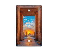 Pyramides égyptiennes pour interrupteur - Scène du désert coucher de soleil pour décoration d'intérieur, plaques murales thermoplastiques - Taille standard