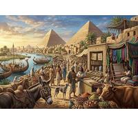 Pyramides et Nil en Égypte Puzzle 1000 Pièces Adultes Et Enfants,Premium,Carton, Anti-Stress,Casse-tête,Jeu Éducatif,Déco Murale,Dès 14 Ans,Défi,Détente 52x38cm