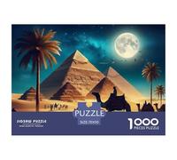 Pyramides Nuit Paysage Puzzle 1000 Pièces Puzzle pour Adultes Papier Relaxant Décoration Cadeau 70x50cm/1000pcs