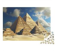 Pyramides of Giza Cadeau Unique Décoration Intérieure Jeu Éducatif Challenge Toy Adultes & Enfants des 14 Ans 70x50cm/1000pcs