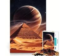 Pyramides sous Un Ciel Extraterrestre Puzzle de 1000 pièces pour Adolescents Stimule la mémoire, réduit Le Stress, découpe Lisse, Cadeau Artistique (50x75cm)