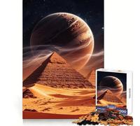Pyramides sous Un Ciel Extraterrestre Puzzle de 1000 pièces pour Adultes Améliore la mémoire et Le Plaisir de Jouer Ensemble Bords précis Cadeau saisonnier (38x52cm)