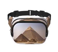 Pyramids of Egypt Sac banane avec extension pour homme et femme avec poches zippées, noir, One Size