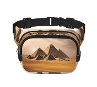 Pyramids of Egypt Sac banane avec extension pour homme et femme avec poches zippées, noir, One Size