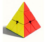 Pyraminx Casse-tête uni sans autocollants avec mécanisme à billes d'acier