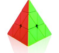 Pyraminx Speed Magic Cube Pyramide Puzzle Magique Cube de Vitesse sans Autocollant,Durable Lisse Rapide Facile à Tourner Jouets pour Garçons Filles