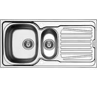 Évier 100x50cm Évier Encastré Sparta 1,5 Lavabo Évier Égouttoir Trou de Robinet