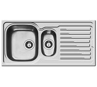 Pyramis Amaltia (100x50) 1 1/2B 1D Évier Encastré Acier Inox Poli Réversible