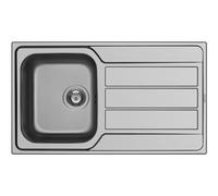 Pyramis Athena Évier Également à Fleur Évier en Acier Inoxydable Poli 86 x 50