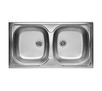 Pyramis Basic évier en acier inoxydable 78x43.5 cm 100125101