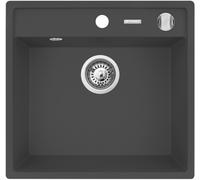 Pyramis Camea évier en granit 53x50 cm noir 070058201