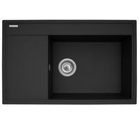 Pyramis Camea évier en granit 79x50 cm noir 070168501