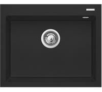 Pyramis Istros évier en granit 61x50 cm noir 070181112
