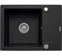 Pyramis Korfu évier en granit 62x46 cm gris/graphite/onyx 070060501