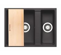 Pyramis Tetragon bac suspendu 59x40 cm noir 070230011D