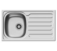 Pyramis Vera 86 x 50 Évier Encastré en Acier Inoxydable Poli Réversible