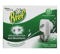 Pyrel Diffuseur électrique anti-moustiques sans parfum ajouté + 1 recharge - Le diffuseur + la recharge