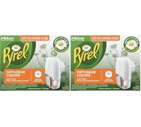 Pyrel Diffuseur Électrique Liquide - Répulsif Moustiques 45 Nuits - Senteur Agrumes Boisés - 1 Diffuseur + 1 Recharge (Lot de 2)