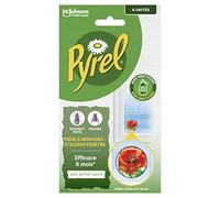 Pyrel Piège Anti-Mouches et mouches à fruits - Sticker Fenetres Coquelicot Rouge X6