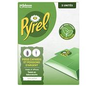 Pyrel Anti Cafards et Poissons D'Argent, Pack de 5 Pieges Cafards et Poissons D'Argent, Sans Insecticides