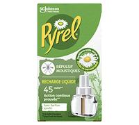 Pyrel® Recharge Pour Diffuseur Électrique Anti Moustiques Liquide, 45 Nuits, 32 ml