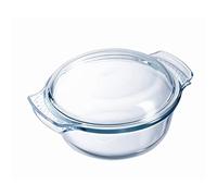 Pyrex 108A000 Cocotte ronde en verre classique Easy Grip haute résistance 1,5 L